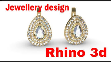 Jewellery design | Rhino 3D | #3djewellerydesign | 3D earrings in rhinoceros