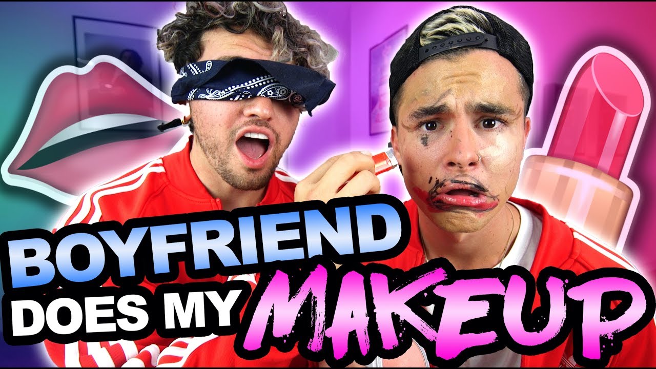 BOYFRIEND DOES MY MAKE UP (BLINDFOLDED) makeup artist