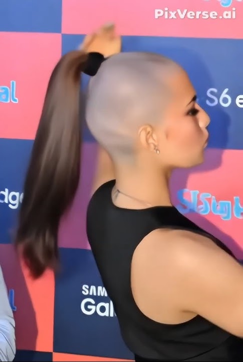 JACQUELINE FERNANDEZ - BALD PONYTAIL HEADSHAVE - HAIRCUT - MOTTAI - GUNDU - ACTRESS (Made using AI)