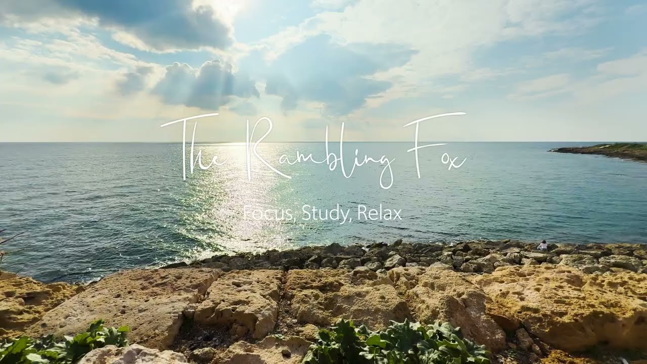 1 Hour of Gentle Ocean Waves | Paphos Castle Overlook with Sunlit Clouds