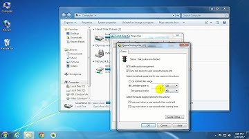 Tech Support: How to set up Disk Quotas in Windows 7