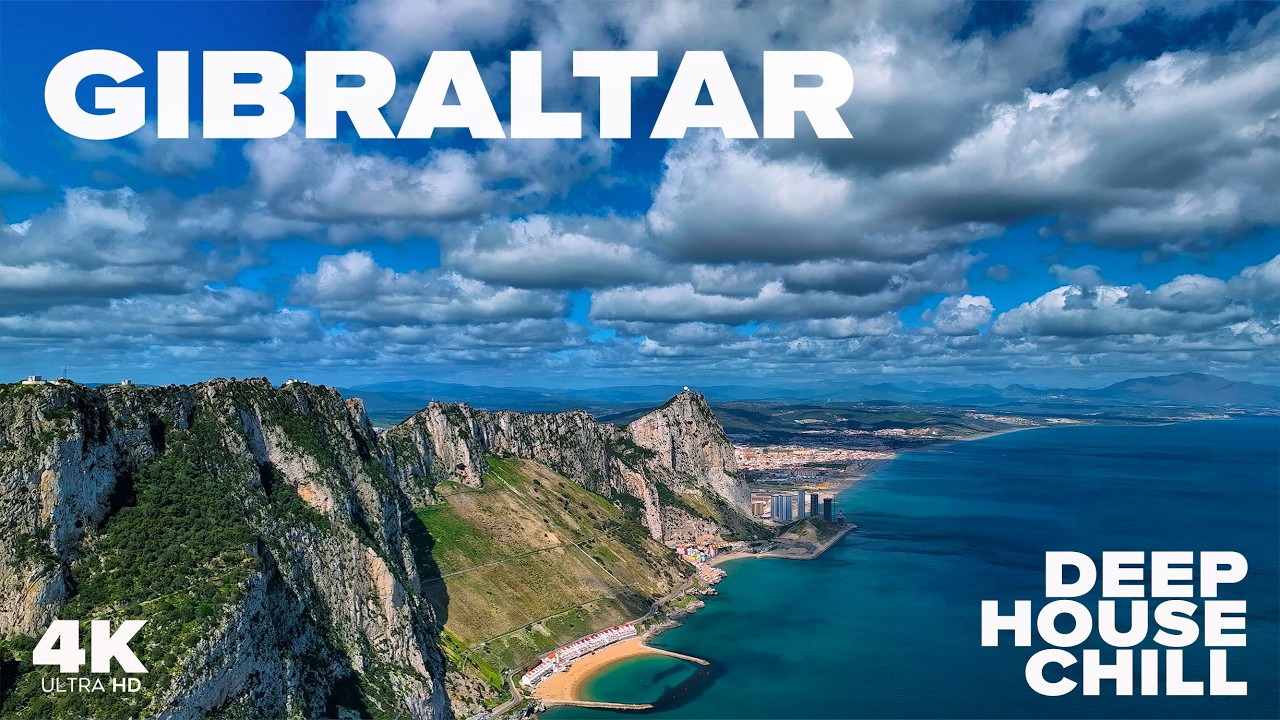 Gibraltar Ocean Therapy 4K | The Rock, Mediterranean Light, and Atlantic Horizon | Deep House Chill