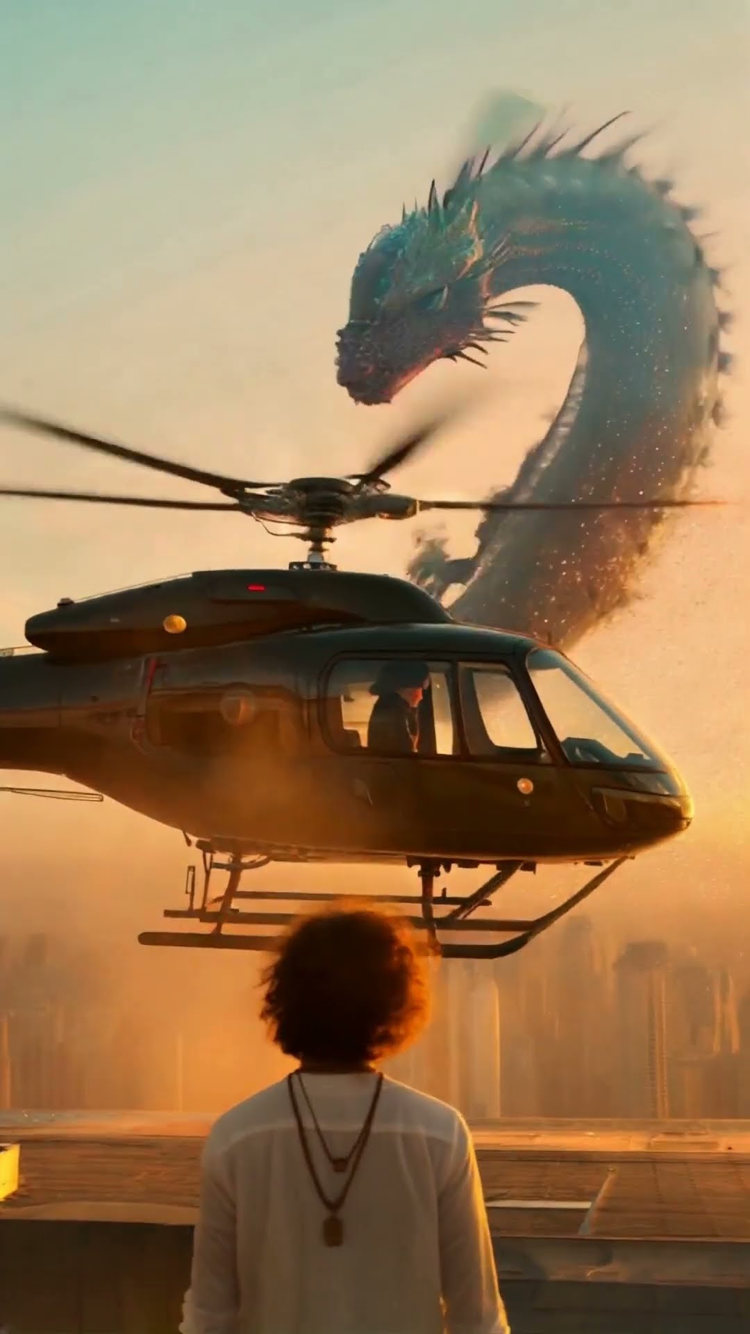 Helicopter Catches a GIGANTIC Dragon!?