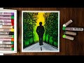 Finding the Path – Easy Oil Pastel Drawing for Beginners 🌄 | Oil Pastels Drawing