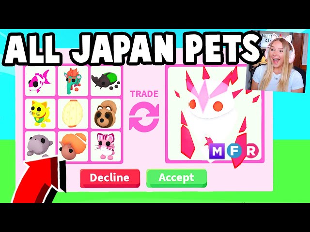 Trading *EVERY JAPAN EGG PET* In Adopt Me Roblox !! Adopt Me Trading *JAPAN  UPDATE* Pets - BiliBili