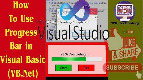 Visual Basic In Nepali: VB.NET Tutorials | How To Use Progress Bar in  VB.Net By NP Rijal