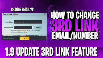 HOW TO CHANGE THE THIRD LINK PUBG MOBILE || UNLINK 3RD LINK ?|| 1.9 UPDATE CHANGE EMAIL/NUMBER-PUBG