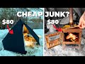 The cheapest hot tent and stove from amazon 