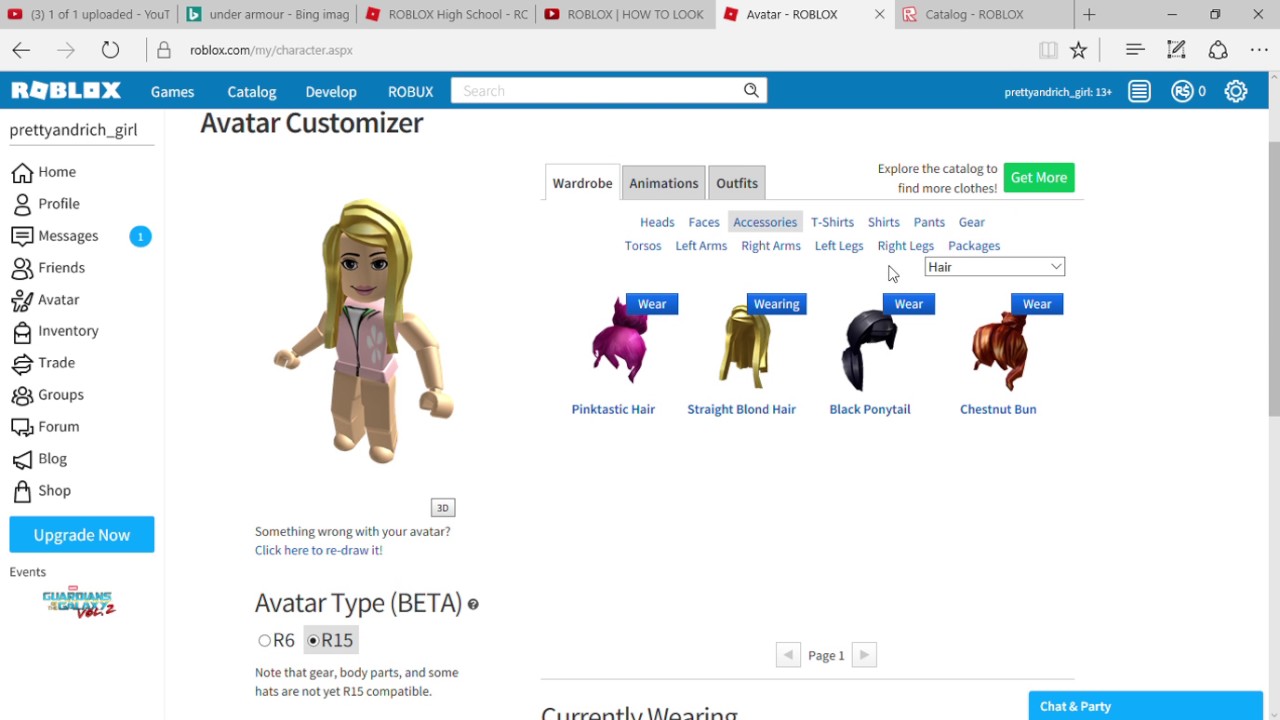How To Look Cool In Roblox With 0 Robux Girl Version Youtube
