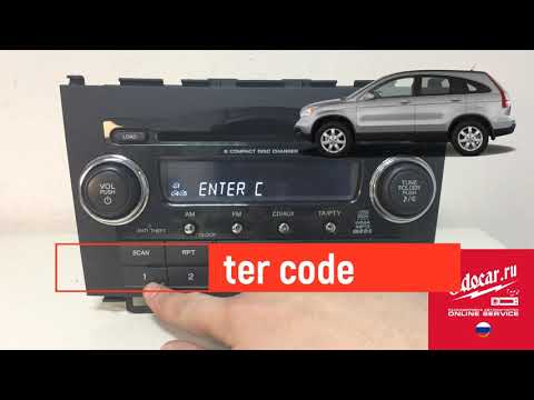 HONDA CRV ENTER CODE RADIO.Manual