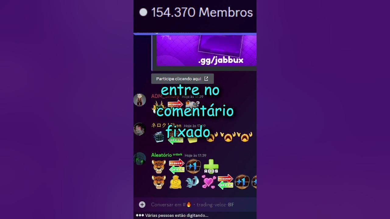 Server do discord de blox fruits para trade