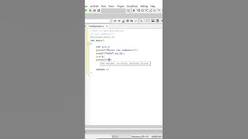 multiplication of two numbers in the C program. #shorts