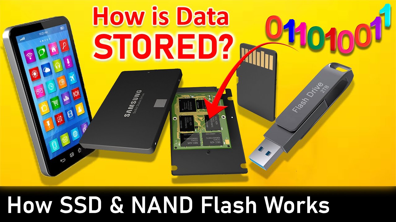 How SSD, SD Card & USB Flash drive works | How data is stored in ...