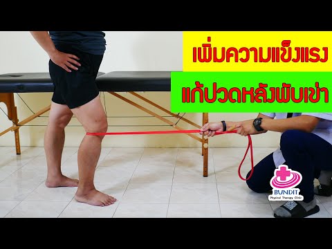 บริหารเพิ่มความแข็งแรงแก้อาการปวดหลังข้อพับเข่า (กล้ามเนื้อ hamstring) | กายภาพง่ายๆกับบัณฑิต EP.111