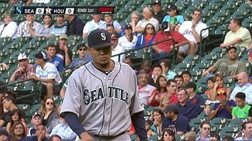 SEA@HOU: Hernandez strikes out six over five frames