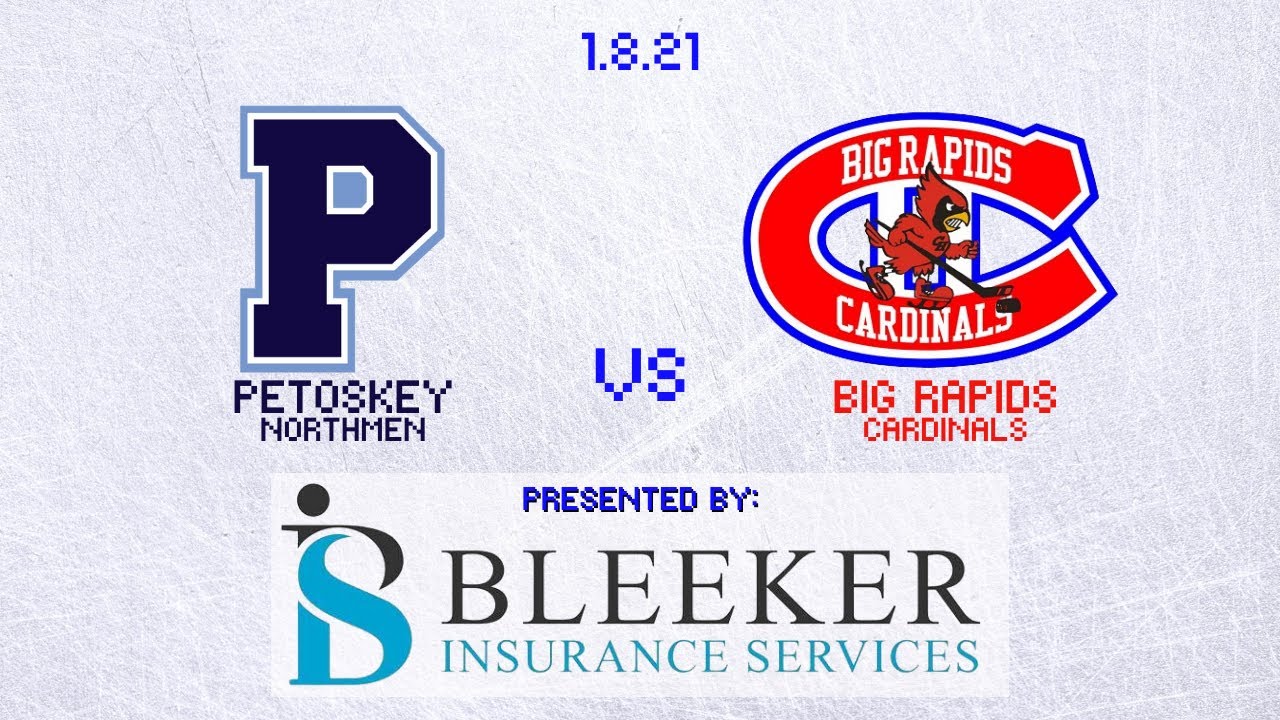 Big Rapids Cardinals v Petoskey Northmen  | Varsity High School Ice Hockey |