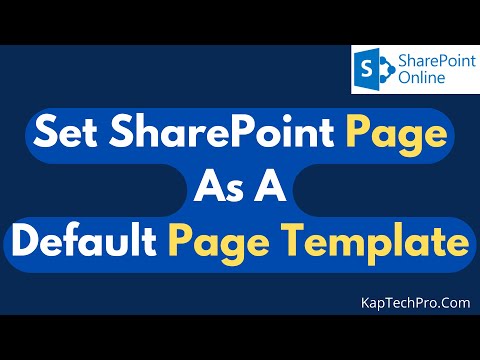 How To Set A Custom Page Template As A Default Template | Sharepoint Online