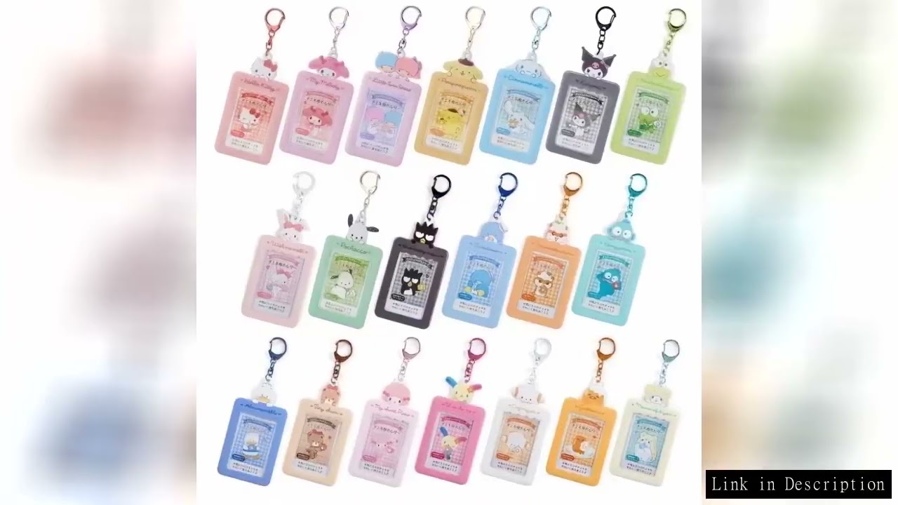 Kawaii Sanrio Hello Kitty Cinnamoroll Kuromi Melody Kpop Photo Card Holder Keychain Cute Card Case K