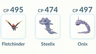 Jungle Cup: Fletchinder Steelix Onix | Pokémon GO GBL PvP Battle screenshot 3