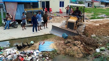 Amazing New Project.!! Fill Land Road Repair​​ Clear Garbage Dump and Pushing Trash By Skills Dozer