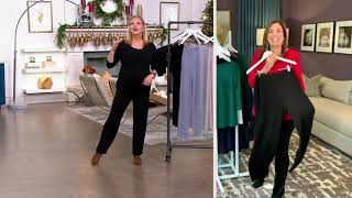 Susan Graver Lifestyle Cashmoozie Knit Straight-Leg Pants on QVC