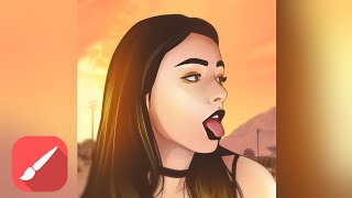 GTA STYLE (VEXEL ART) using Infinite Painter on Mobile Phone screenshot 1