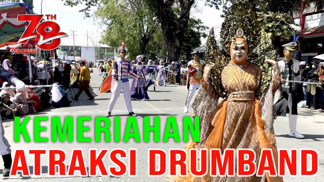 ATRAKSI DRUMBAND MA YMPI RAPPANG - HUT RI KE 78