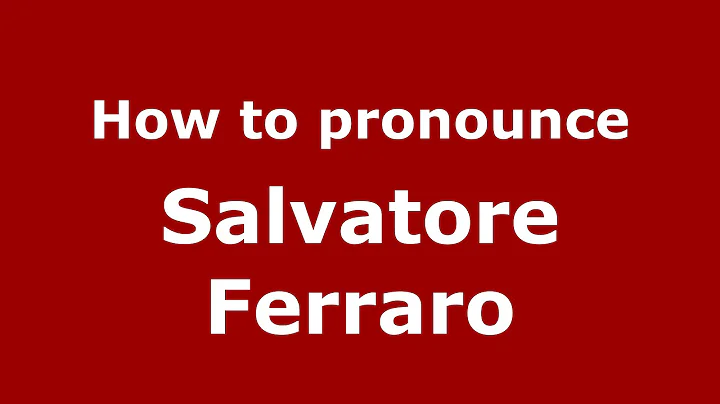 How to pronounce Salvatore Ferraro (Italian/Italy)...