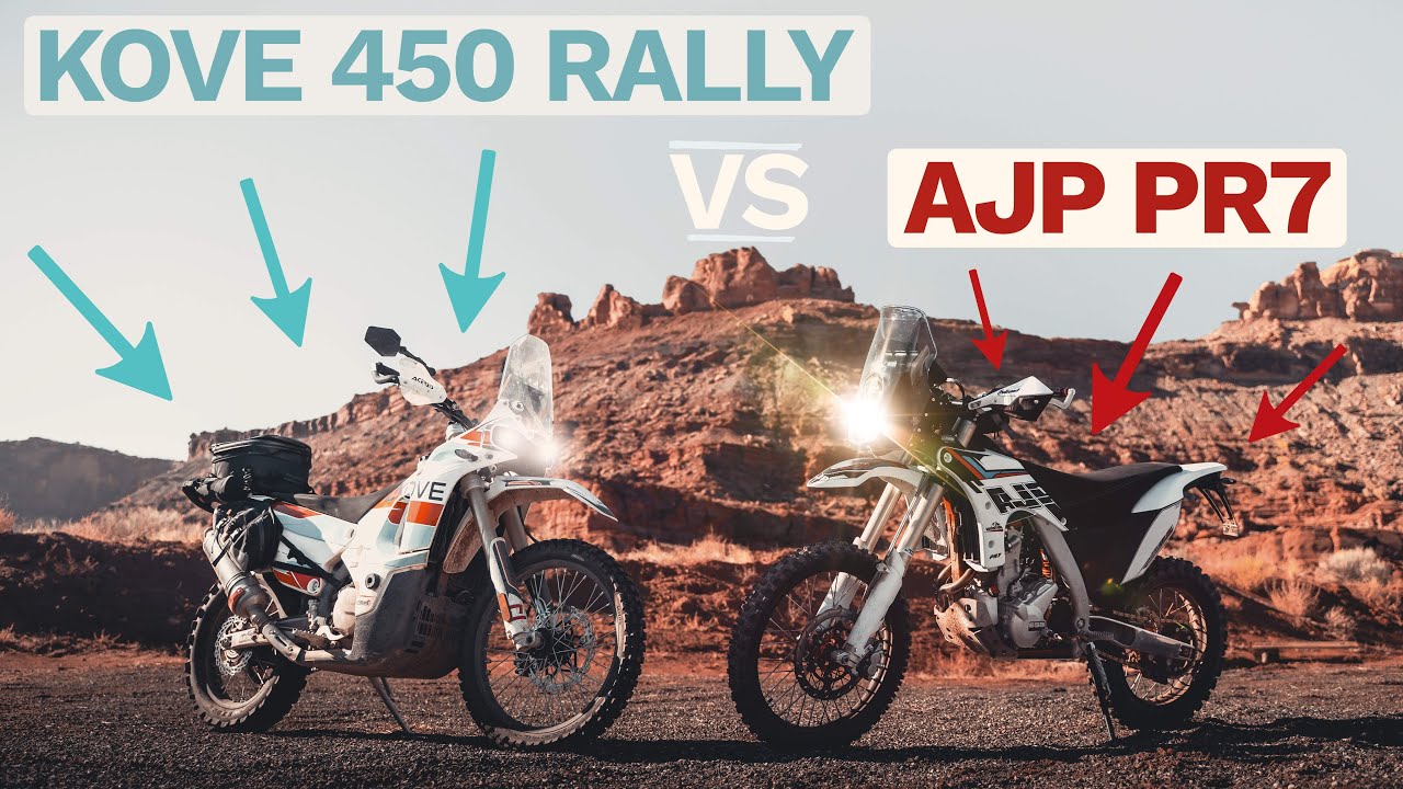 Kove 450 Rally против AJP PR7 — сравнение в реальных условиях.