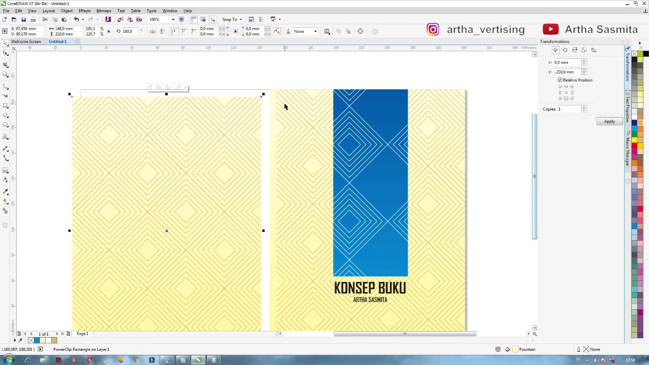  Tutorial  CorelDraw  Membuat cover  buku  YouTube