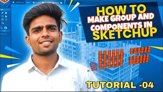 How To Make Groups and Components in Sketchup 👇Group, component sketchup me kaise banaye😎#architect