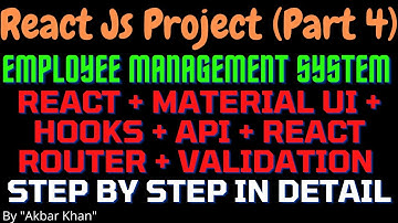 React js project (part 4) : Employee Management System using React, material ui, Hooks, API, etc