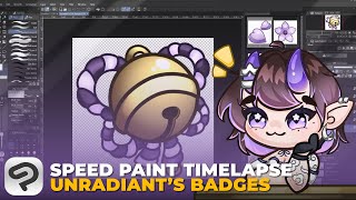 Unradiant Sub Badges ✦ Speedpaint Timelapse ✦ No Narration