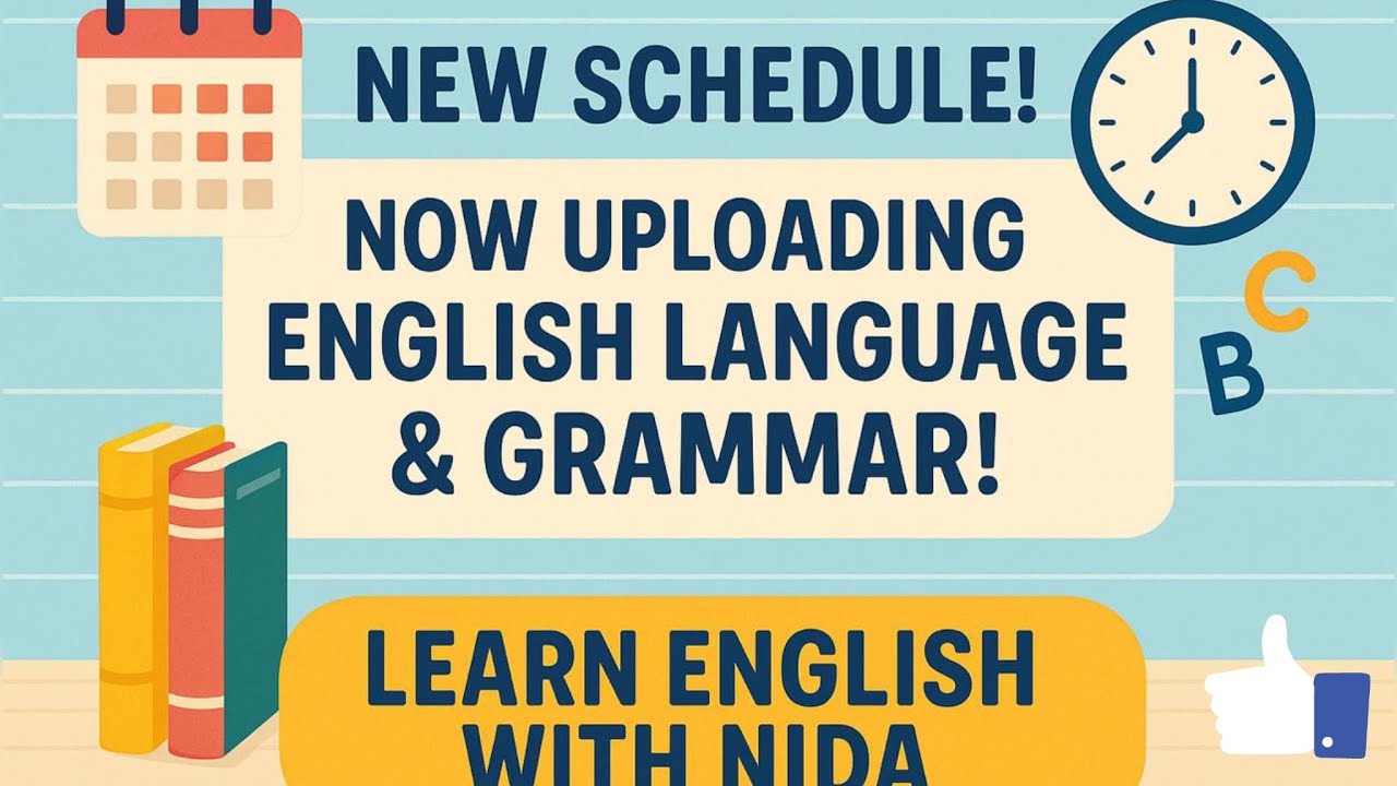 New schedule on my channel/Syllabus of English of all classes/Learn English With Nida