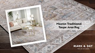 Meeren Traditional Taupe Area Rug