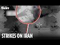 Dramatic footage of US Operation Epic Fury strikes against Iran as Vance heads for peace talks