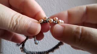 pink pearl IDEA bracelet/micro macrame bracelets screenshot 5