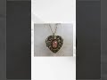 Pink and Gold Glass Opal Music Box Locket