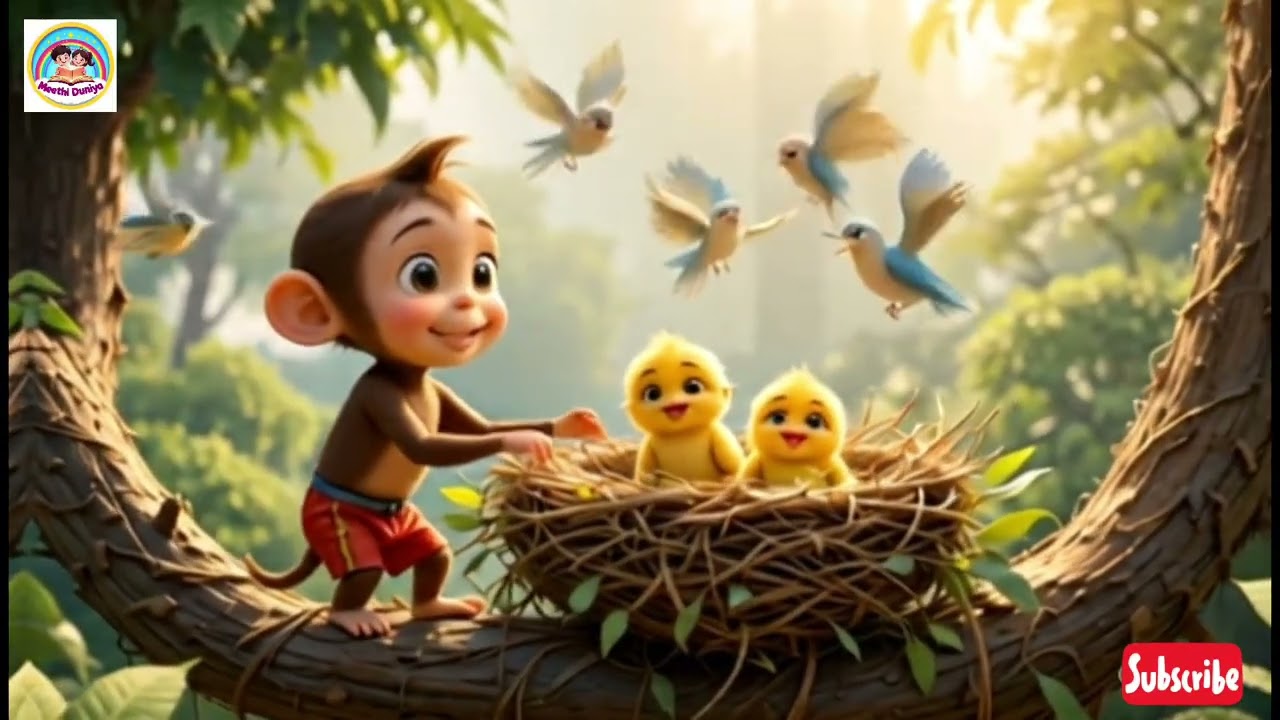 "Momo the Monkey Story | Urdu Kids Moral Story | Funny Animal Cartoon Story for Children"