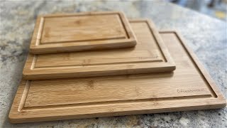 Freshware Bamboo Wood Cutting Boards for Kitchen - 3 pack