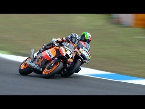 วีดีโอ: MotoGP Qatar 2012: Sandro Cortese, Thomas Luthi และ Jorge Lorenzo คว้าโพลแรกของปี