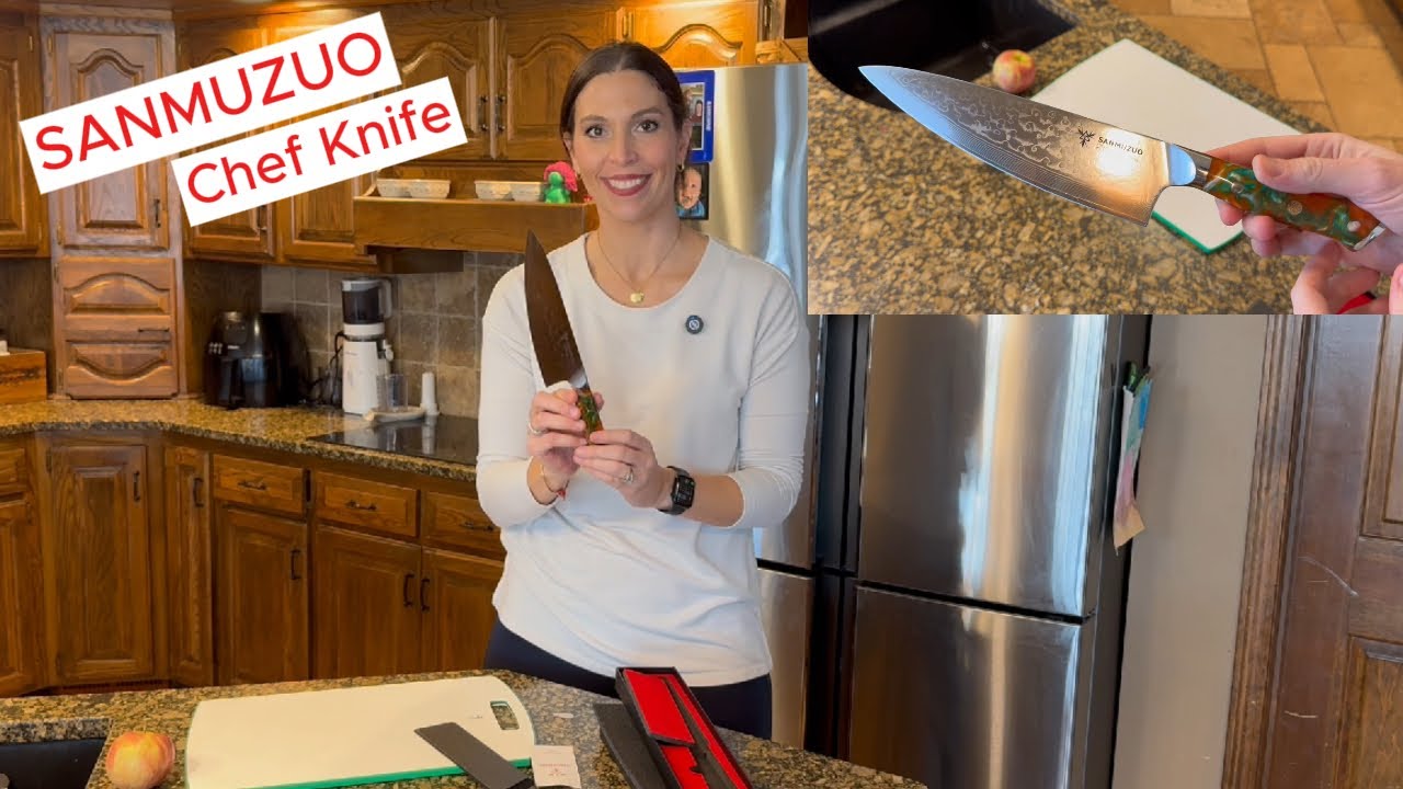 SANMUZUO Chef Knife 8 inches of sharp beautiful cutting