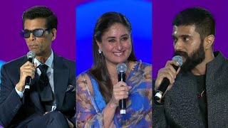 Vijay Deverakonda, Kareena Kapoor & Karan Johar discussing 'Cinema: The Soft Power' at WAVES Summit screenshot 4