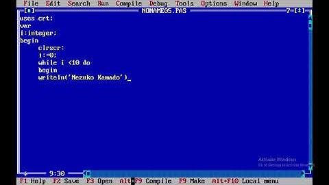 Contoh Program Perulangan dengan Turbo Pascal || Logika & Algoritma