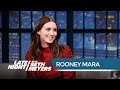 Football Royalty Rooney Mara Attended Games in Church Clothes - Late Night with Seth Meyers