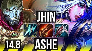 JHIN & Alistar vs ASHE & Camille (ADC) | Rank 6 Jhin, Dominating | BR Challenger | 14.8