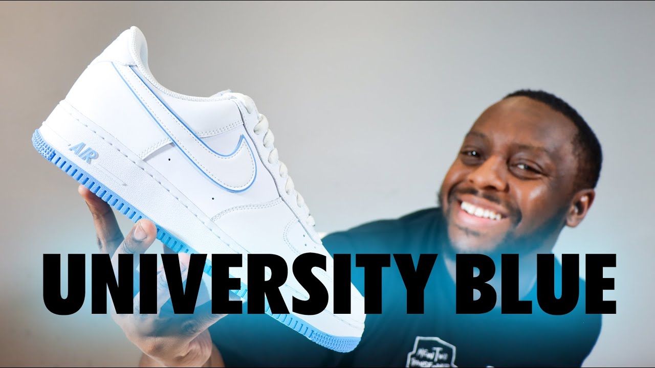 Unboxing the University blue Air Force 1's! Review plus on-feet