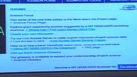 Video 1 of 8: Overview of MY NASA DATA