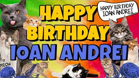 Happy Birthday Ioan Andrei! Crazy Cats Say Happy B...