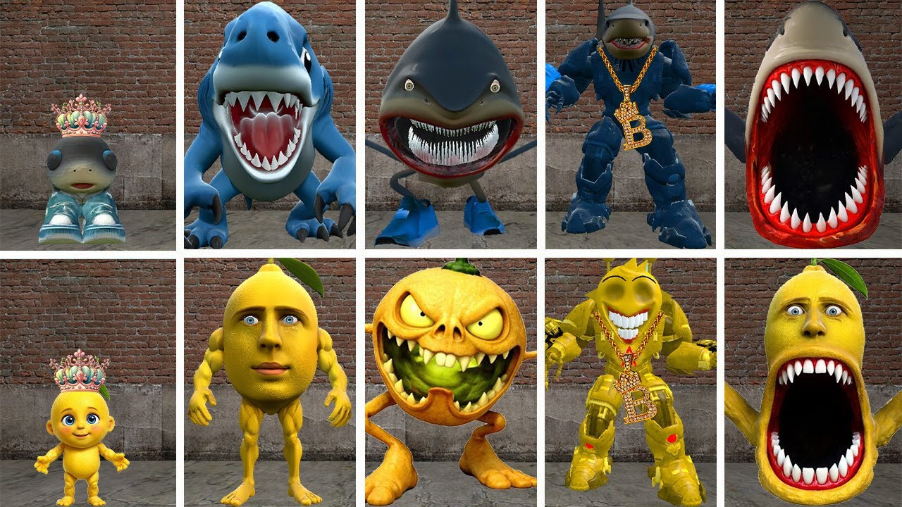 NEW EVOLUTIONARY FORMS OF THE MONSTER TRALALERO TRALALA VS THE MONMON LEMON MONSTER IN GARRY'S MOD !